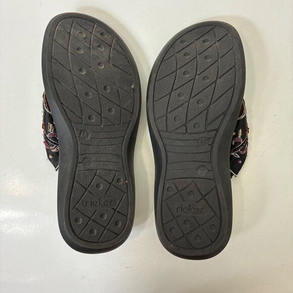 Rieker Boho Floral Sequin Beaded Sandals Sz 9.5 Hippie Gypsy - Picture 9 of 9